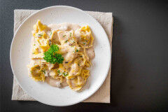 tagAlt.Classic Potato filled Tortelli with Pecorino and Onion Sauce