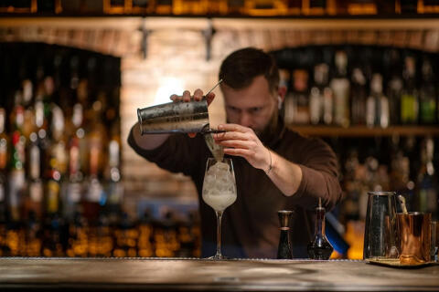 bartender making cocktails
