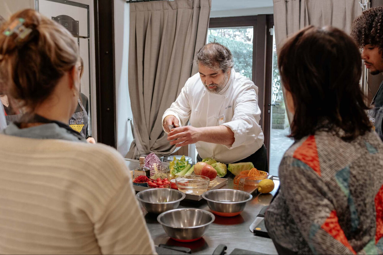 chef demonstrates