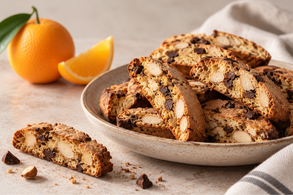 chocolate and almond cantucci / biscotti