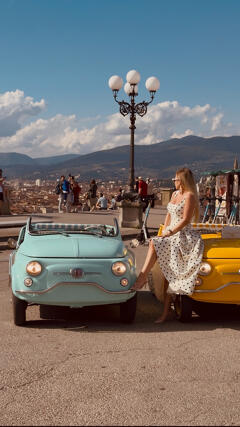 Vintage Fiat 500 Florence Hills, Wine Tasting & Cooking Class