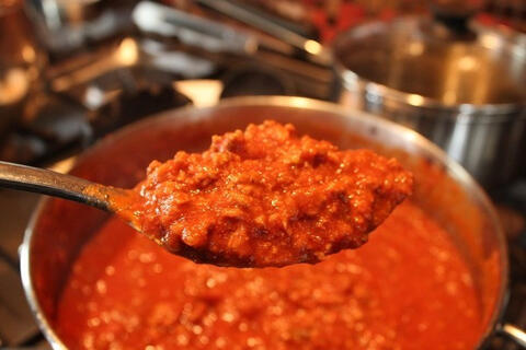 fresh made polpette made with minced meat
