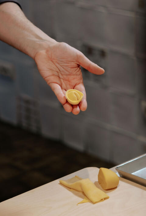 Fresh pasta made by hand