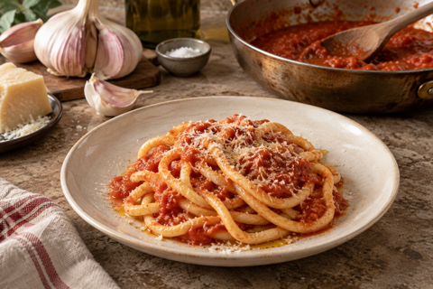 Fresh pici pasta