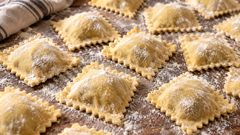 gluten free ravioli with potato filling