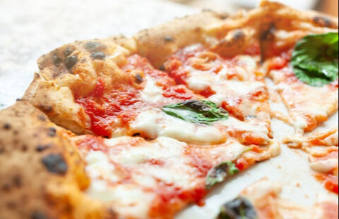 Homemade Margherita pizza