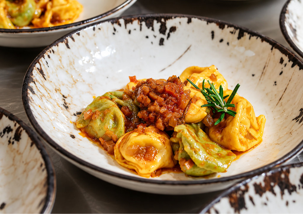 meat ragu with tortelli