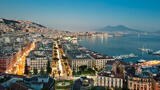 napoli city with sea view