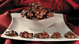 praline chocolates displayed in a bowl