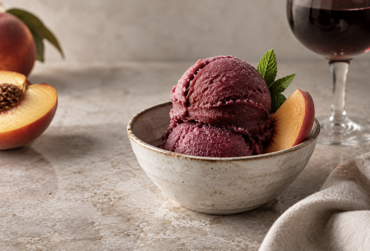 Italian Wine and Peach Sorbet | Mama Florence Cooking School