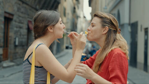sharing ice cream