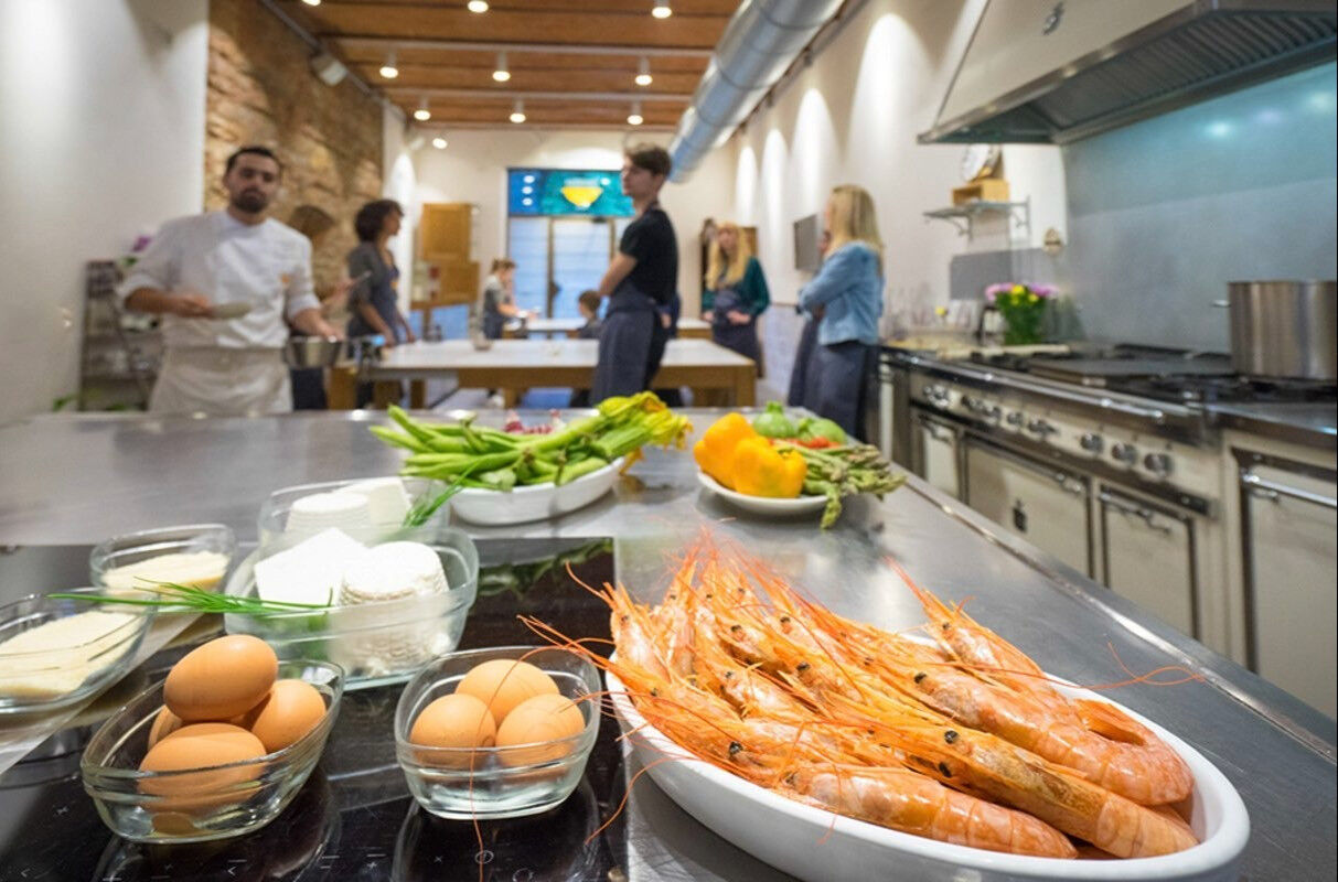 shrimp eggs and fresh cheese