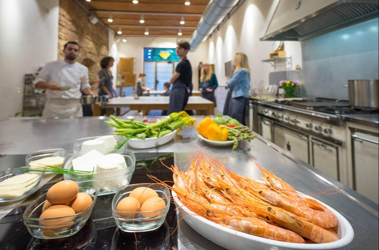 shrimp eggs and fresh cheese