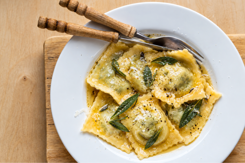 Spinach and Ricotta Tortelli