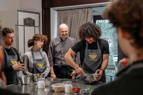 Students in cooking class