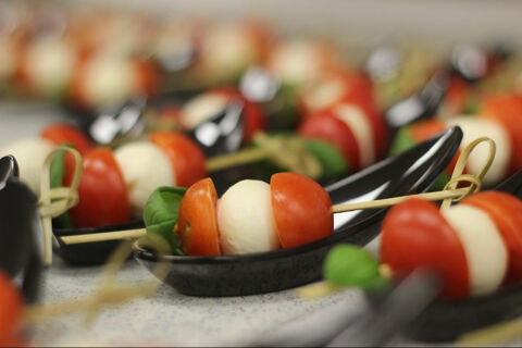 tomato mozzarella and basil finger food