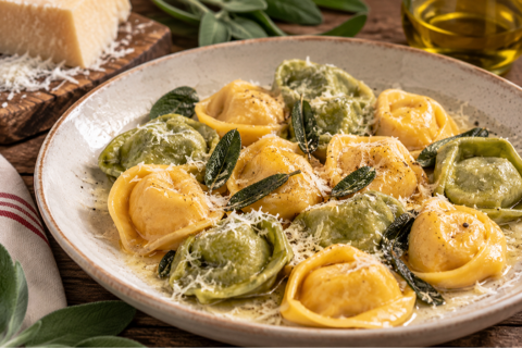 Tortelli di Patate with butter and sage sauce