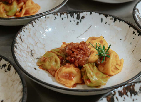 tortelli with meat ragu