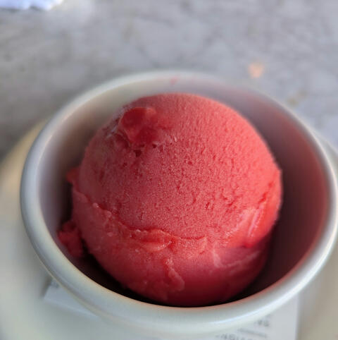 Wine and Peach Sorbet