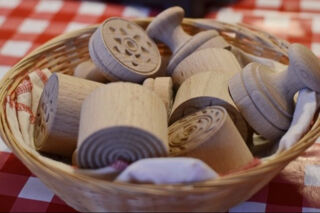 wooden corzetti stamps