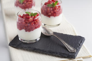 yogurt-mousse-with-red-fruit-topping