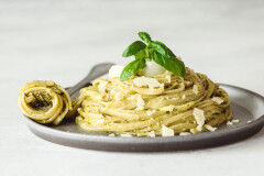 tagAlt.Fresh Tagliatelle with Almond Pesto