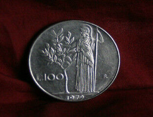 tagAlt.Italian coin Athena olive tree 8