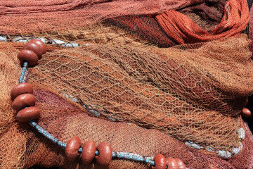 tagAlt.Red Italian fishing nets Sicily 5